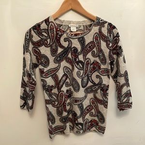 Club Monaco - Paisley Knit Top